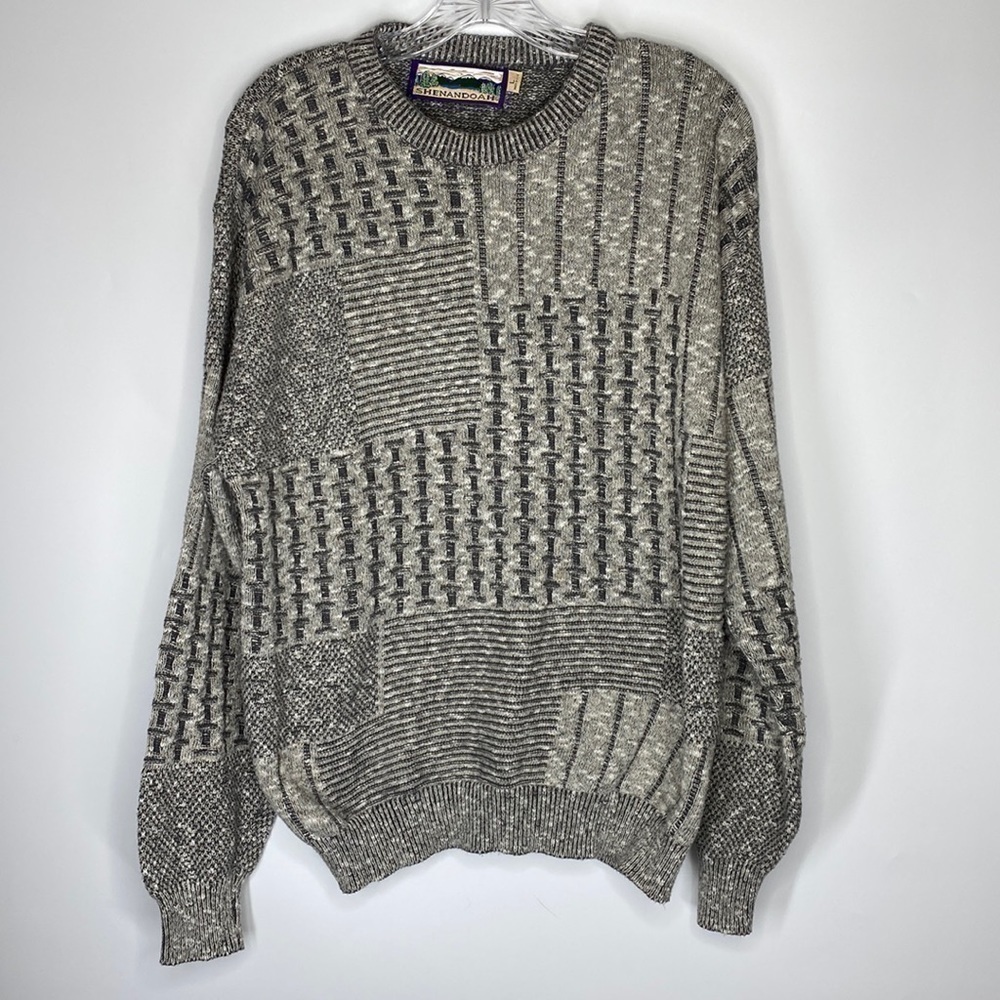 Vintage Shenandoah Gray Crewneck Sweater Size Large USA